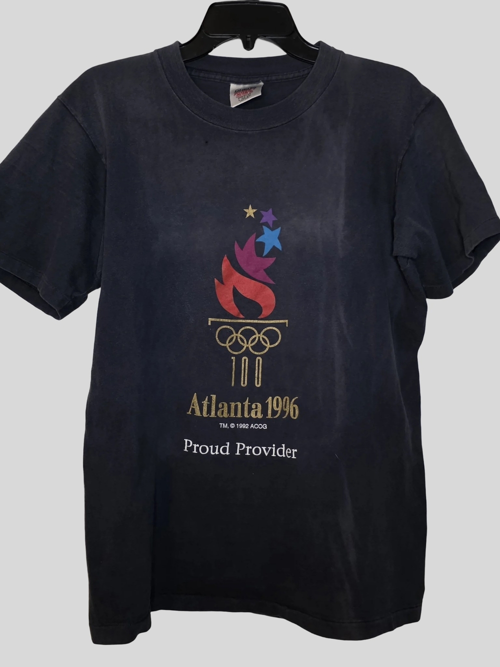 Vintage 90s Olympics Grey Graphic T Shirt